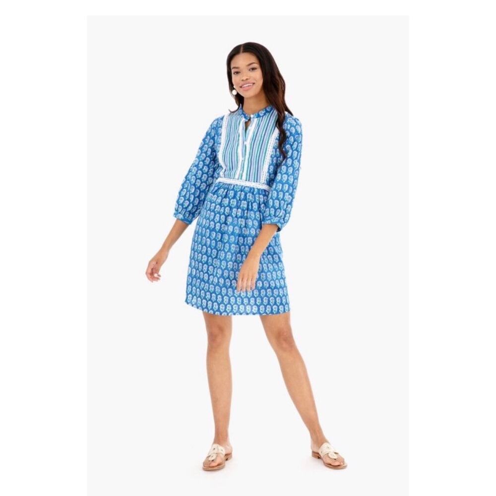 Pink City Prints Tuckernuck Jaipur Indian Block Print Mini Dress XS/S